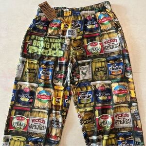 NWT ADULT MEDIUM PICKLE LOVER PAJAMA BOTTOMS ❤️ VALENTINE GIFT ❤️ funny!